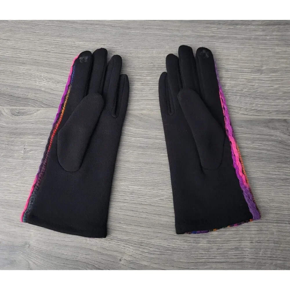 Arianna by Howard's Womens Color Streak Texting Gloves OS Multicolored